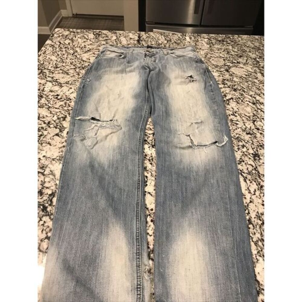 Cremieux‎ Men's Blue Denim Jeans Straight Leg Comfort Cotton Stretch Size 33x32 - Picture 5 of 12